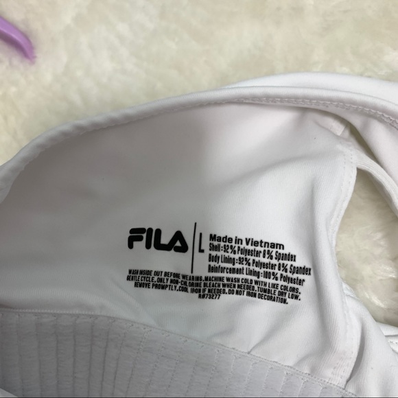 Fila White Ribbed Tank Top - Picture 4 of 4